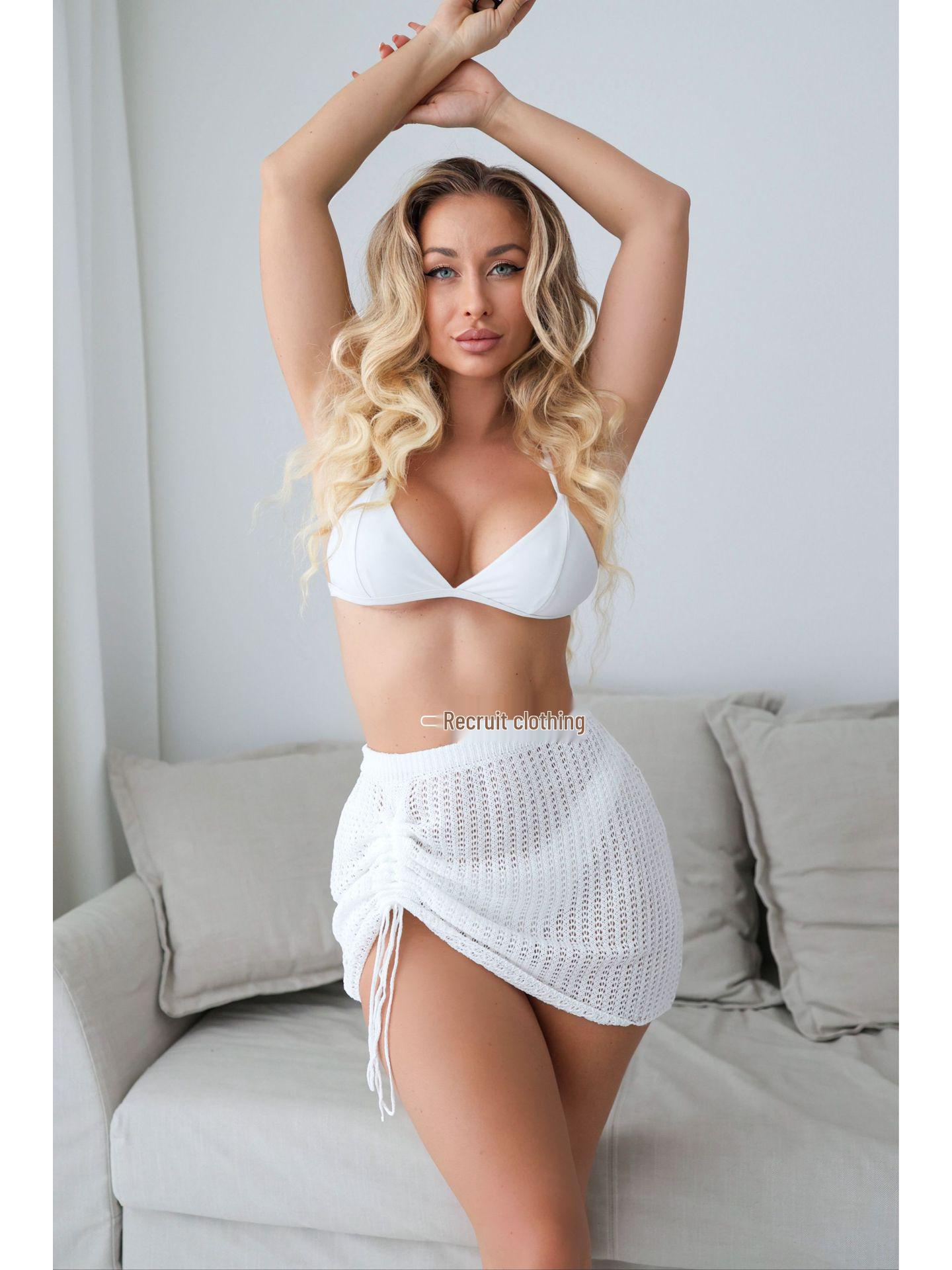 Трансграничная Пляжная Юбка Миди с Кулиской - Машинная Вязка, Ажурная, Прозрачная, Сексуальный Дизайн Small белый
Трансграничная Пляжная Юбка Миди с Кулиской - Машинная Вязка, Ажурная, Прозрачная, Сексуальный Дизайн Small белый