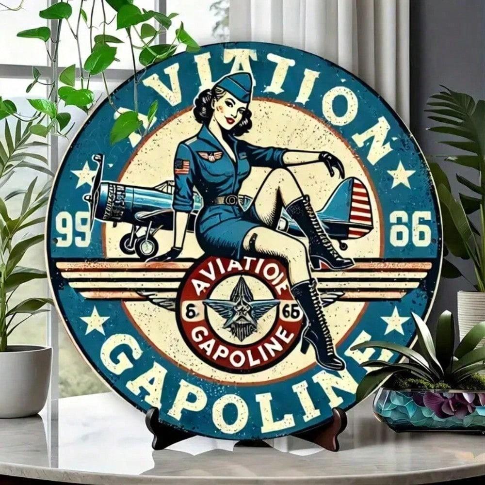 Retro Metal Aviation Sign Waterproof Aluminum Decor for Garage Man Cave Pub Wall різнокольоровий
Retro Metal Aviation Sign Waterproof Aluminum Decor for Garage Man Cave Pub Wall різнокольоровий