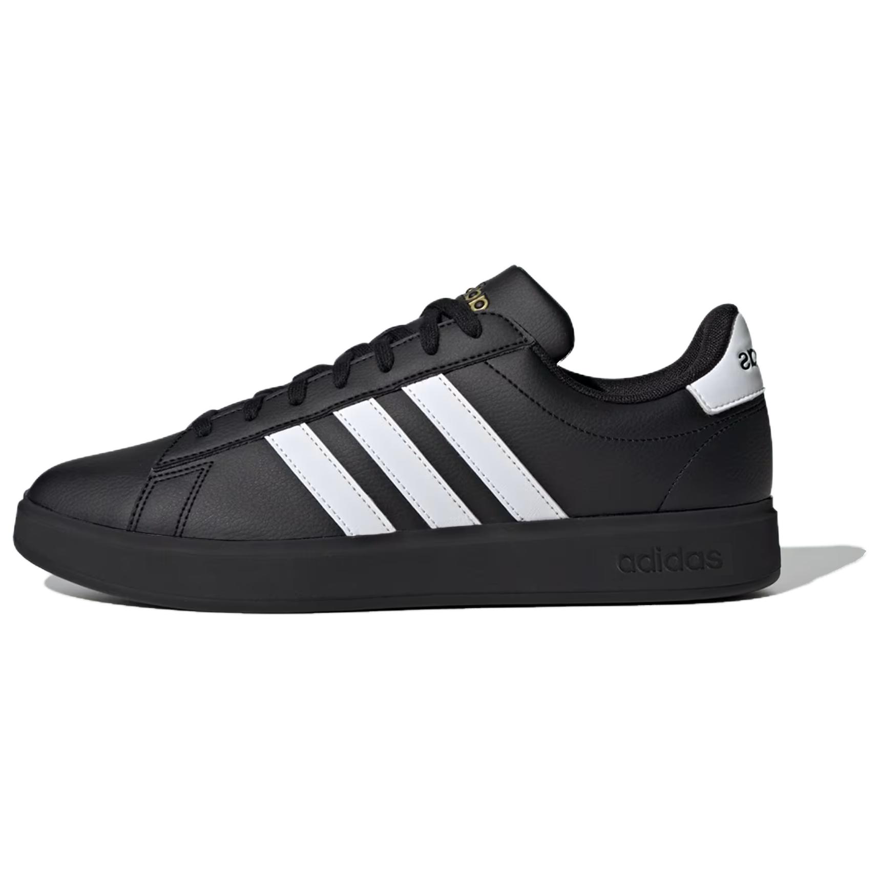 adidas Grand Court 2.0 Black White Men Sneakers Core-Black Cloud-White Gold-Metallic JR0546 42
adidas Grand Court 2.0 Black White Men Sneakers Core-Black Cloud-White Gold-Metallic JR0546 42