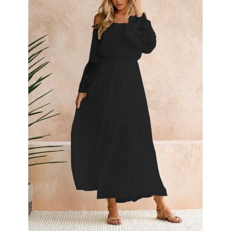 Women s Dress One-shoulder Lace-panelled Dress XL чорний
Women s Dress One-shoulder Lace-panelled Dress XL чорний