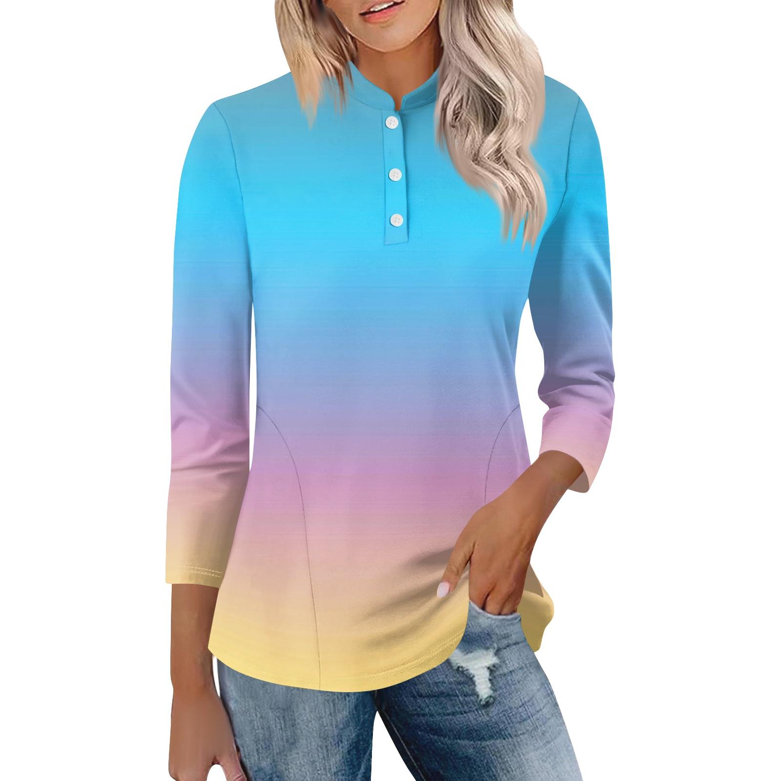 Women s Casual Polo Shirt Loose Fit 3/4 Sleeve Top Buttoned Collar Lightweight Soft Fabric Comfortable Daily Wear L
Women s Casual Polo Shirt Loose Fit 3/4 Sleeve Top Buttoned Collar Lightweight Soft Fabric Comfortable Daily Wear L