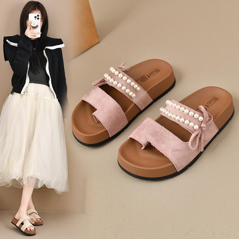 One-and-a-half slippers women s summer wear new pearl one-pedal shoes flat sandals lazy sandals 40
One-and-a-half slippers women s summer wear new pearl one-pedal shoes flat sandals lazy sandals 40
