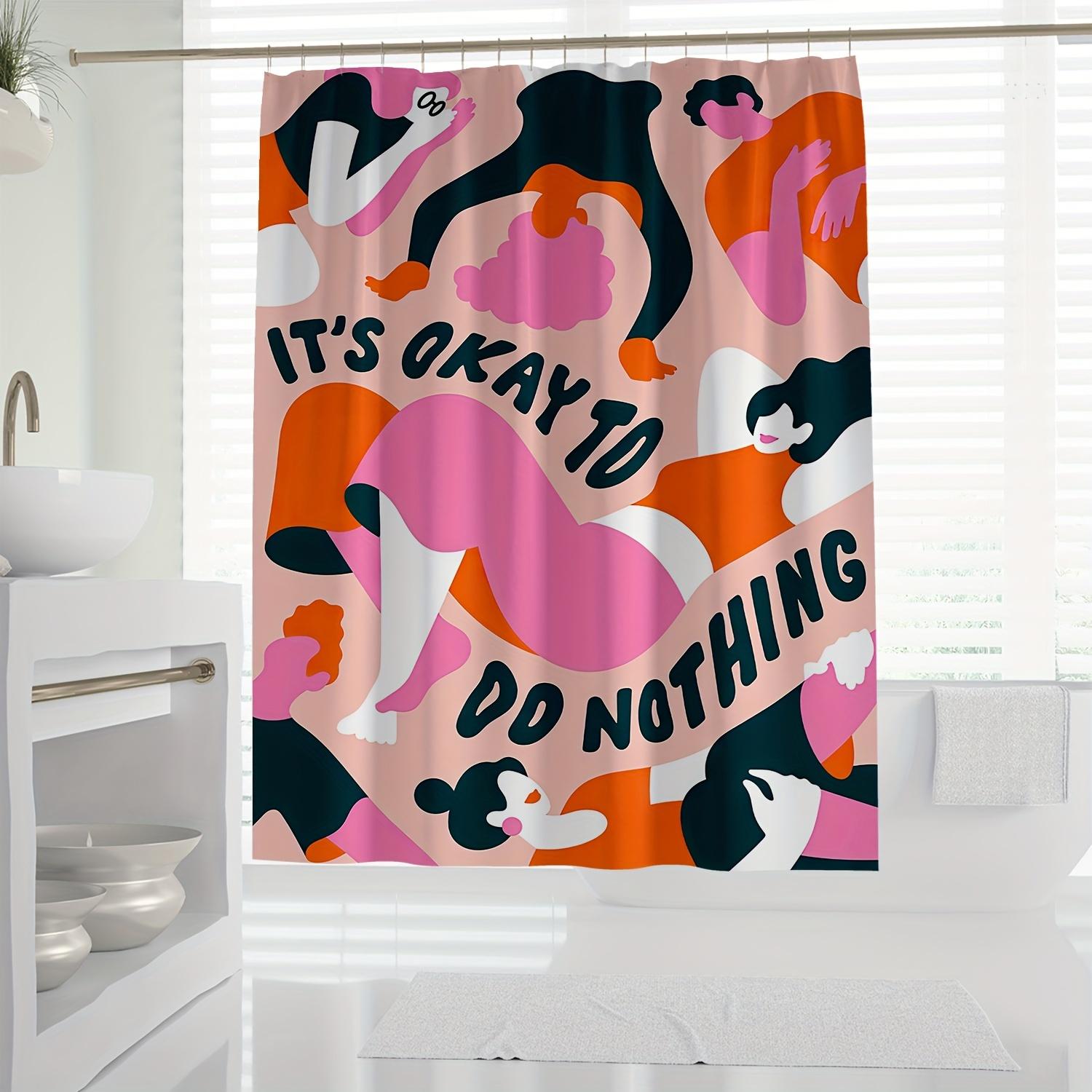 1Pc Modern Abstract Colorful Fashion Shower Curtain, Digital Print, Bathroom Decor, Water-Resistant Fabric, With It S Okay W60H190(CM)-1 Pcs
1Pc Modern Abstract Colorful Fashion Shower Curtain, Digital Print, Bathroom Decor, Water-Resistant Fabric, With It S Okay W60H190(CM)-1 Pcs