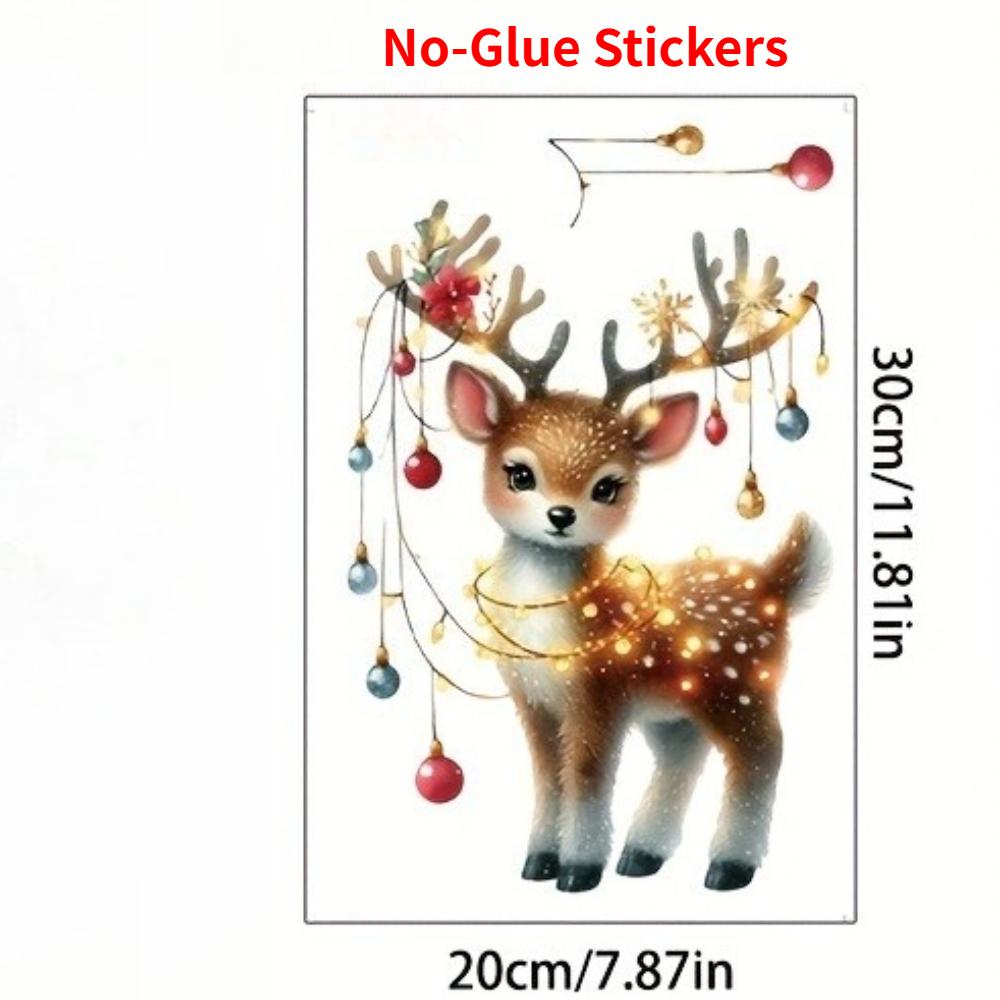 1pc Deer and Colorful Light Pattern Christmas Window Static Cling Sticker for Glass Door Festival Home Decoration Waterproof
1pc Deer and Colorful Light Pattern Christmas Window Static Cling Sticker for Glass Door Festival Home Decoration Waterproof