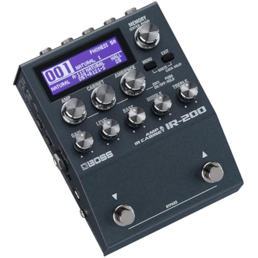 BOSS Boss Cabinet IR Pedal IR-200 Amp & Cabinet Processor Abundant Preamp Models Versatile Cabine...
BOSS Boss Cabinet IR Pedal IR-200 Amp & Cabinet Processor Abundant Preamp Models Versatile Cabine...