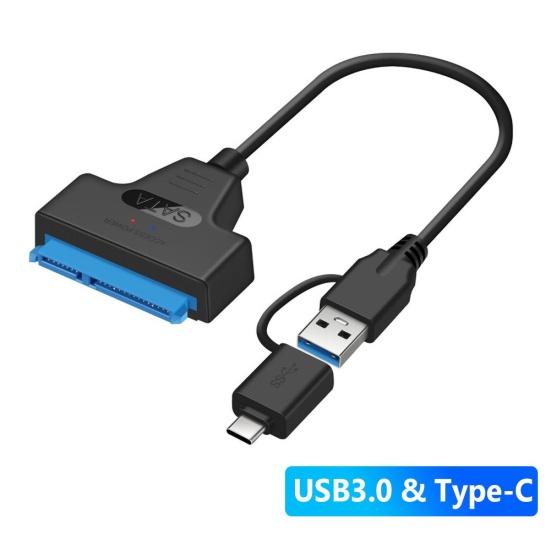 Адаптер 2 в 1 USB 3.0 Type-C к 22-контактному SATA 2,5-дюймовый кабель жесткого диска SSD HDD чёрный
Адаптер 2 в 1 USB 3.0 Type-C к 22-контактному SATA 2,5-дюймовый кабель жесткого диска SSD HDD чёрный