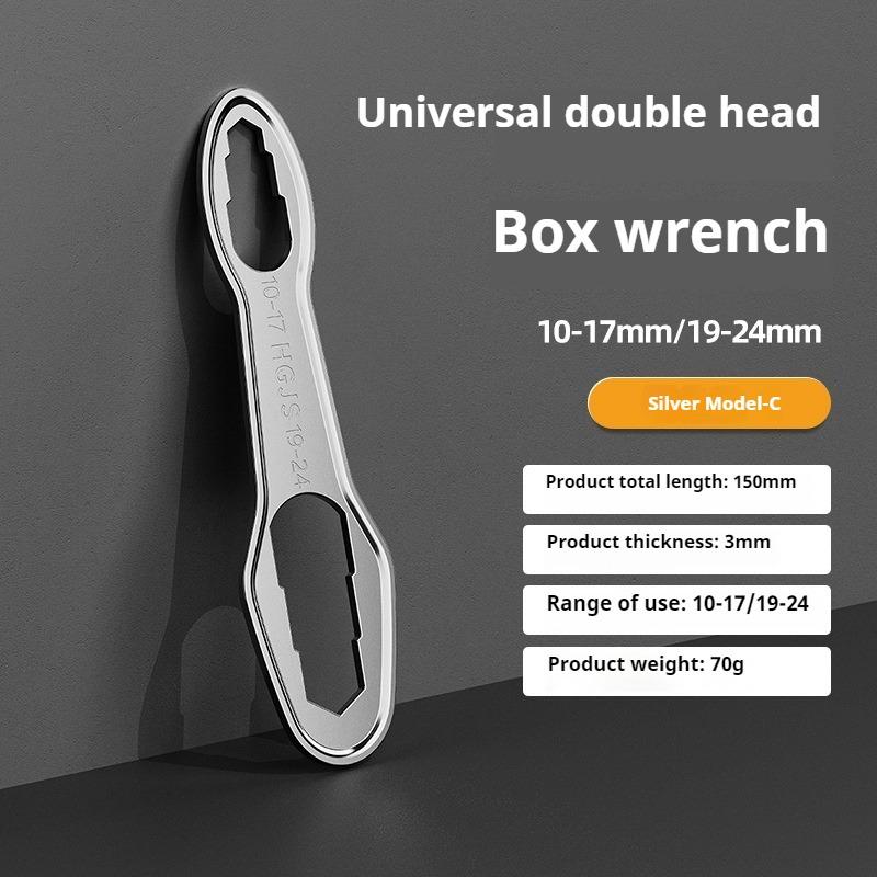 Black Practical Universal Wrench, Multifunctional Double Headed Plum Blossom Wrench, Quick Maintenance Tool, Double Headed Self
Black Practical Universal Wrench, Multifunctional Double Headed Plum Blossom Wrench, Quick Maintenance Tool, Double Headed Self