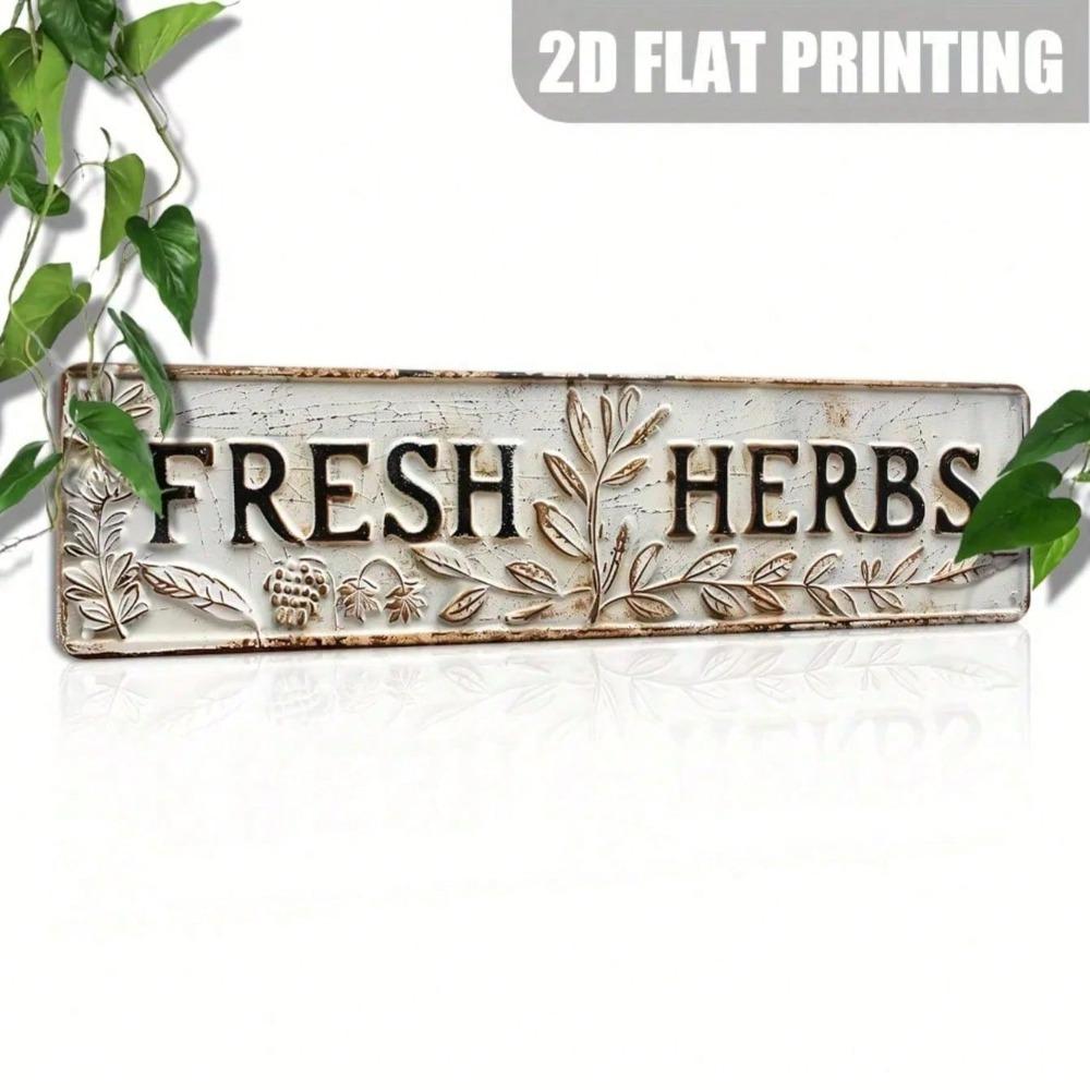 Vintage Rustic Metal Wall Art, Fresh Herbs Fliron Plaque with Floral Decor for Farmhouse Garage 10x40
Vintage Rustic Metal Wall Art, Fresh Herbs Fliron Plaque with Floral Decor for Farmhouse Garage 10x40