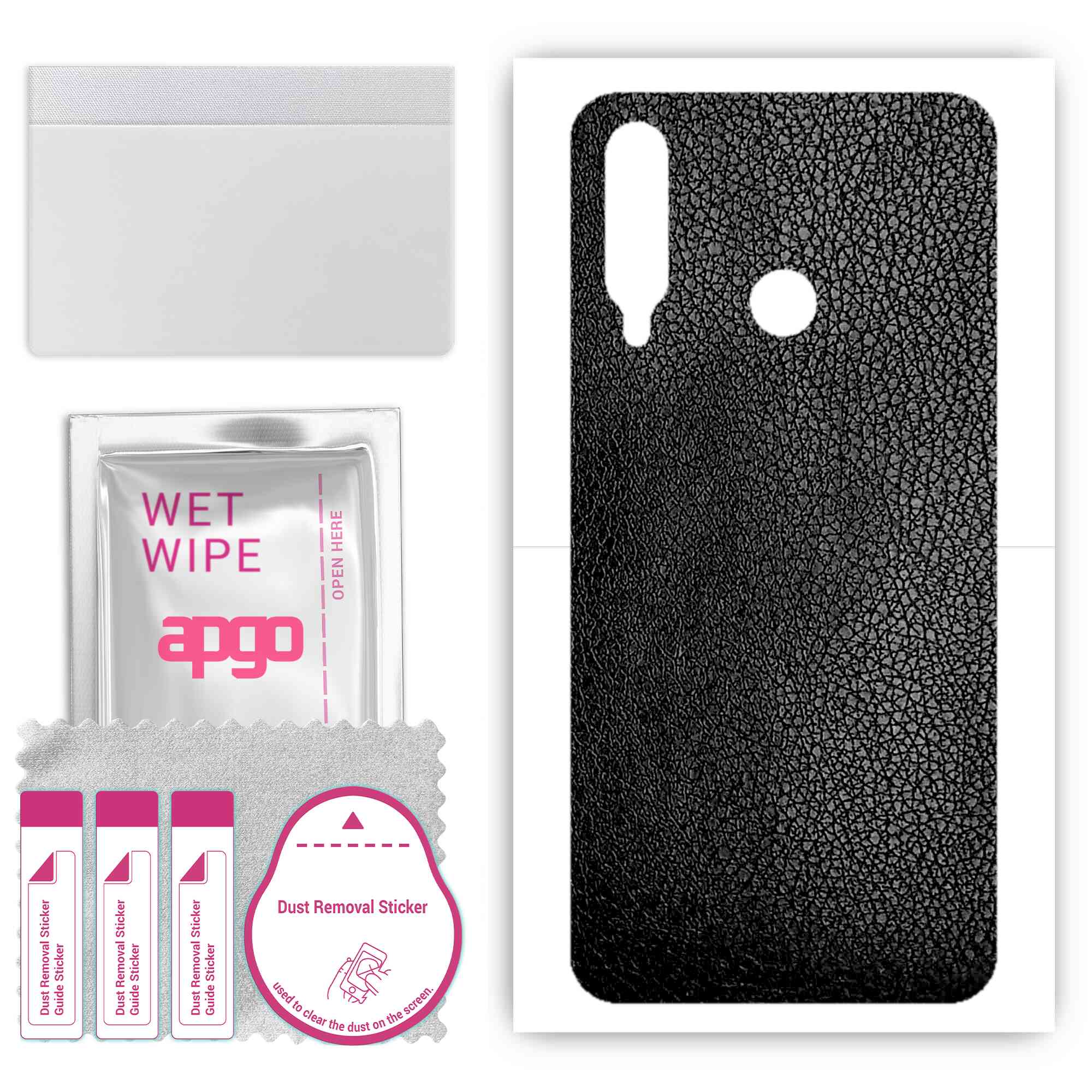 apgo Protective Skin Sticker for the back compatible with Honor 20 lite, Wrap Film, Foil, Vinyl - Pattern Black Leather
apgo Protective Skin Sticker for the back compatible with Honor 20 lite, Wrap Film, Foil, Vinyl - Pattern Black Leather