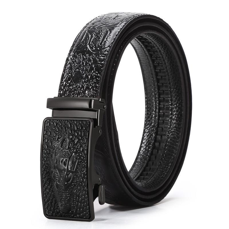 Мужской ремень из сплава с автоматической пряжкой из высококачественной кожи аллигатора, деловой легкий мужской ремень из коровьей кожи 120cm
Мужской ремень из сплава с автоматической пряжкой из высококачественной кожи аллигатора, деловой легкий мужской ремень из коровьей кожи 120cm