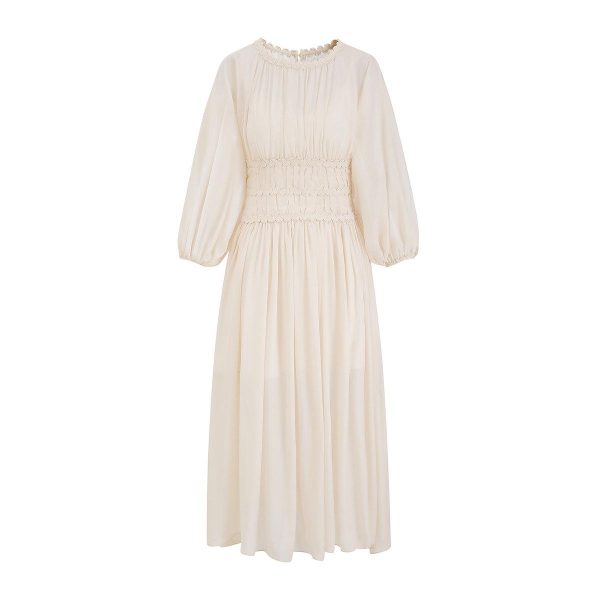 ByYou Elegant White Chiffon Ankle-Length Dress with French Lantern Sleeves and Slimming Waist. M
ByYou Elegant White Chiffon Ankle-Length Dress with French Lantern Sleeves and Slimming Waist. M
