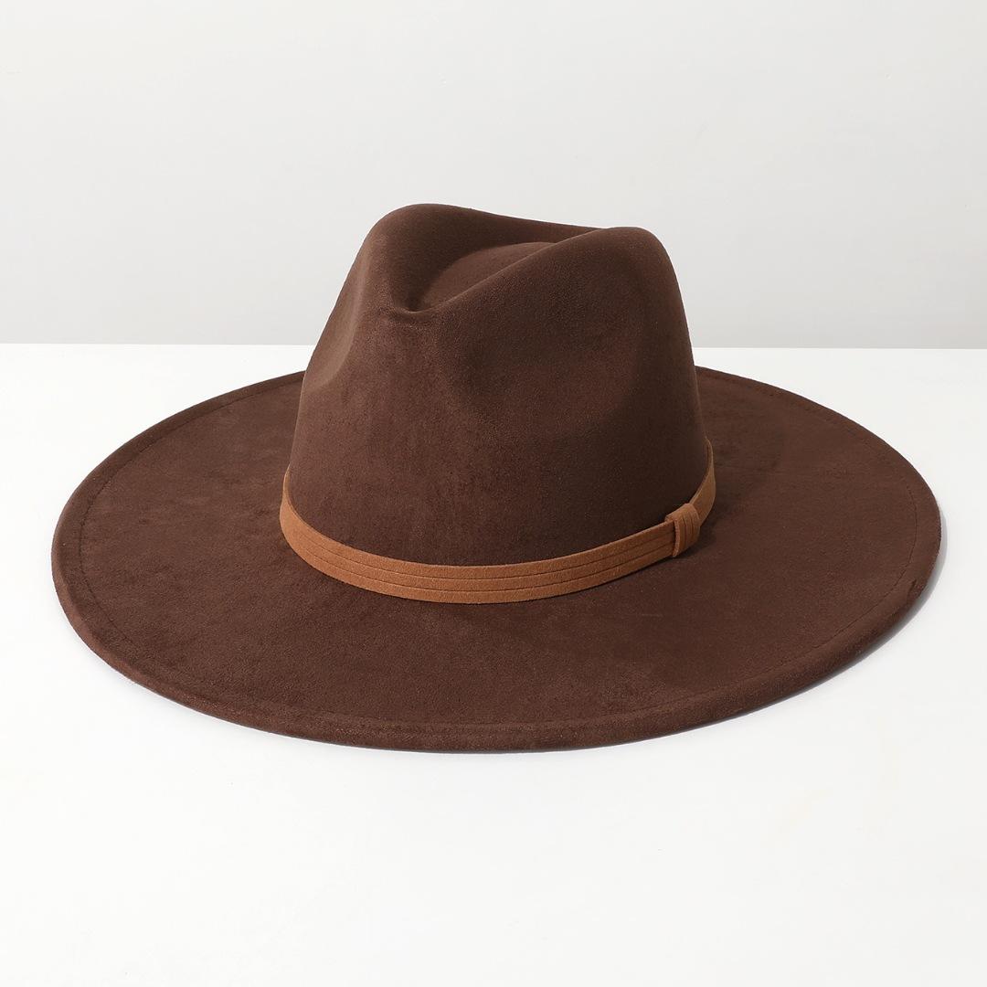 Popular new European and American style unisex fedora with flat brim, velvet ribbon accessory, suede jazz hat Average Size коричневый
Popular new European and American style unisex fedora with flat brim, velvet ribbon accessory, suede jazz hat Average Size коричневый