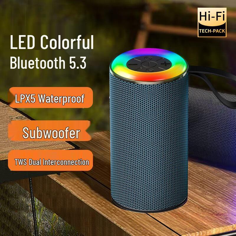 Portable Bluetooth Speaker with Seven-Color Breathing Light, Long Battery Life, and High-Quality Sound Subwoofer W17
Portable Bluetooth Speaker with Seven-Color Breathing Light, Long Battery Life, and High-Quality Sound Subwoofer W17