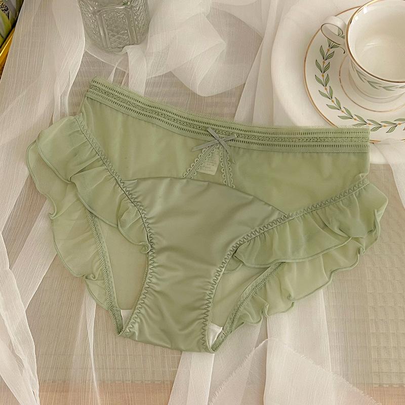 Женские милые сексуальные трусики из кружевной сетки и ледяного шелка на средней посадке для весны и лета L зелёный
Женские милые сексуальные трусики из кружевной сетки и ледяного шелка на средней посадке для весны и лета L зелёный