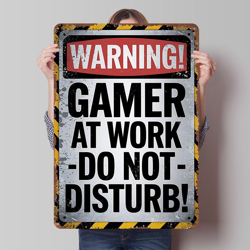 Gamer At Work Do Not Disturb Sign Metal Poster Customized Wall Art Retro Vintage Tinplate Signs for Room Decorations Wand Deko 7.9x11.8In(20x30cm)
Gamer At Work Do Not Disturb Sign Metal Poster Customized Wall Art Retro Vintage Tinplate Signs for Room Decorations Wand Deko 7.9x11.8In(20x30cm)