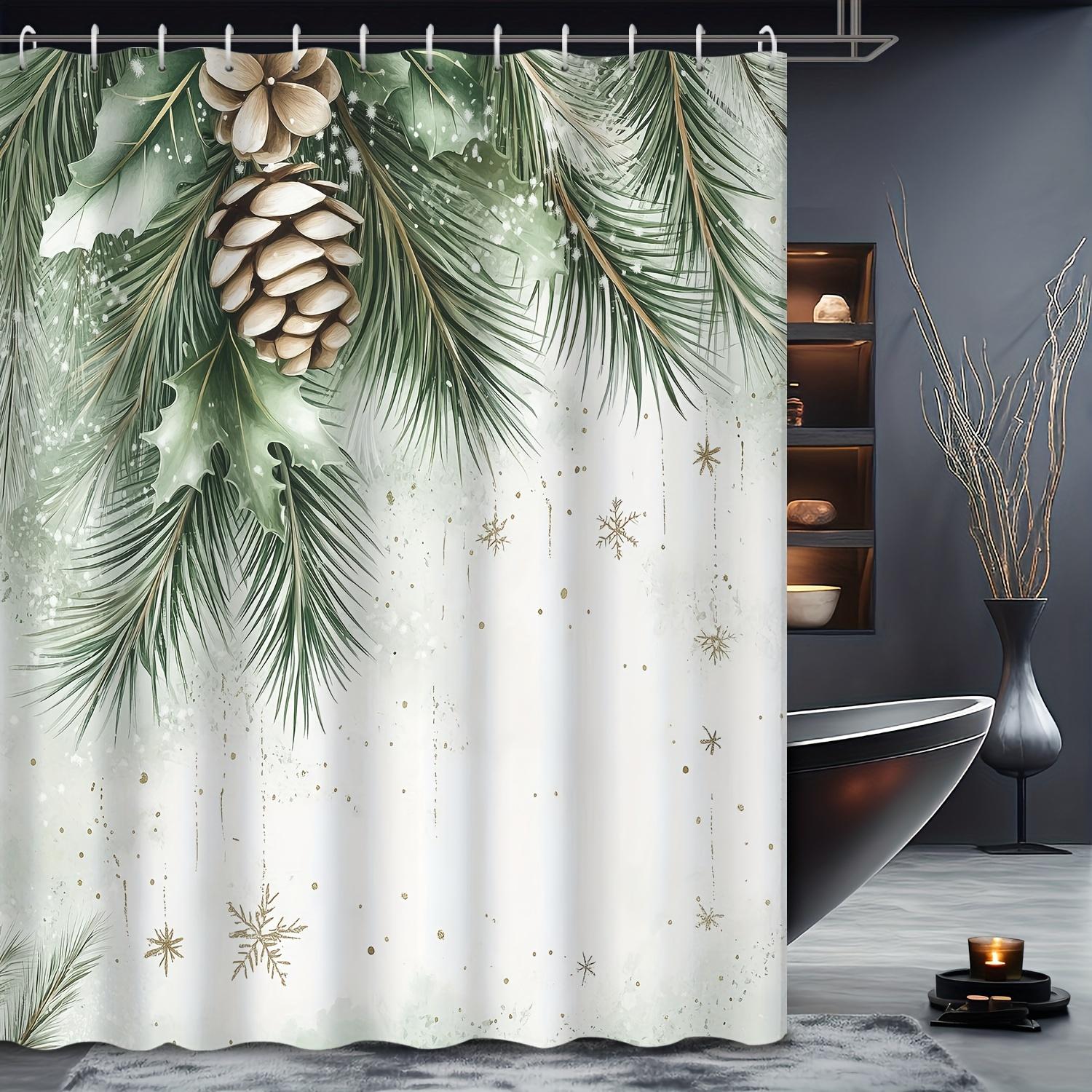 Winter Snowflake Bath Curtain - Christmas Pattern, Water-Resistant Polyester, Grommet Top, Machine Washable W60H190(CM)-1 Pcs
Winter Snowflake Bath Curtain - Christmas Pattern, Water-Resistant Polyester, Grommet Top, Machine Washable W60H190(CM)-1 Pcs