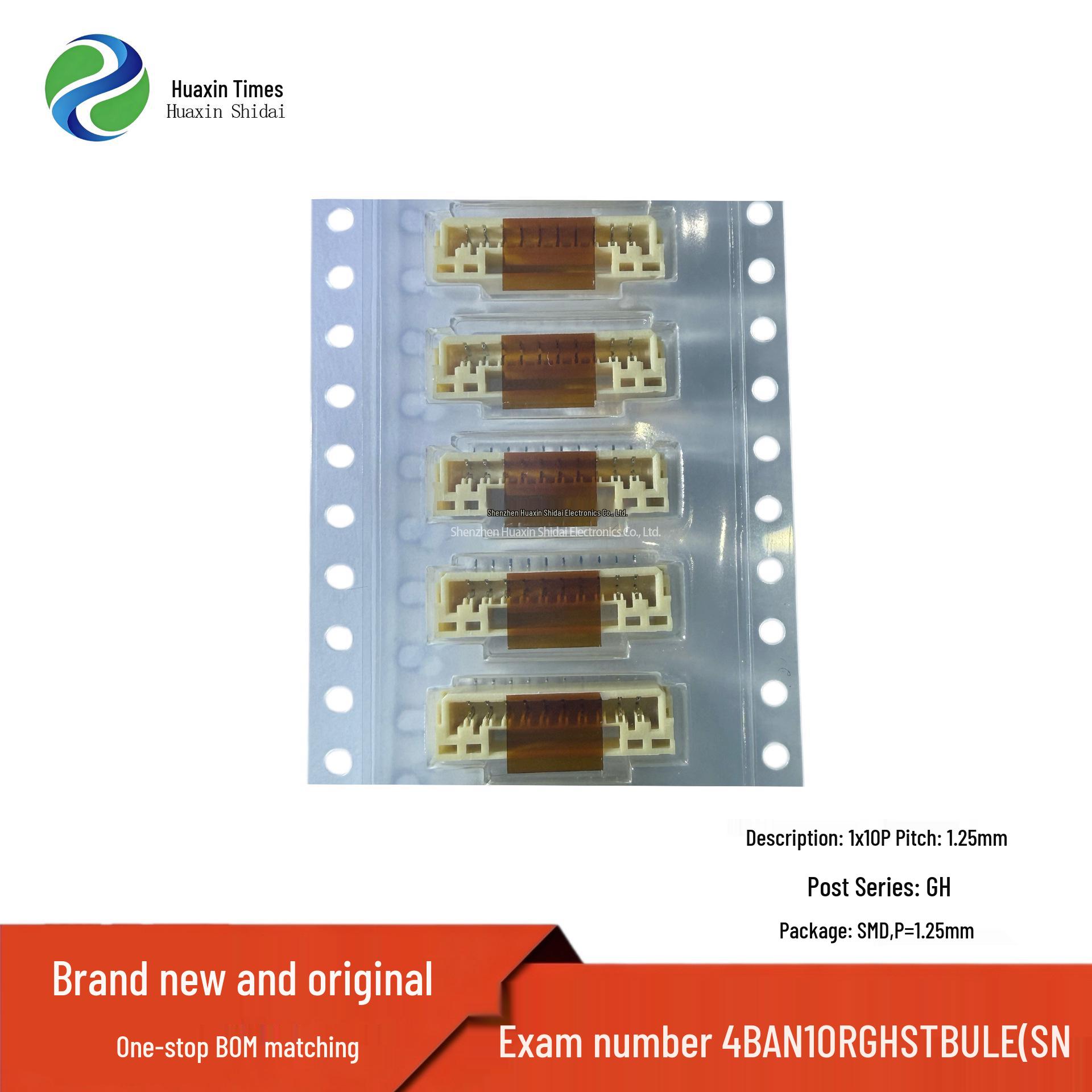 BM10B-GHS-TBT(LF)(SN) 1x10P Wire-to-Board Header, 1.25mm Pitch, Vertical Mount, GH Series
BM10B-GHS-TBT(LF)(SN) 1x10P Wire-to-Board Header, 1.25mm Pitch, Vertical Mount, GH Series