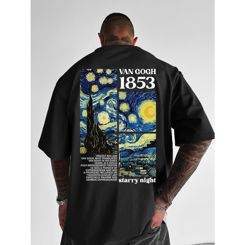 A Men S Casual T-Shirt Featuring a Trendy Homage to Van Gogh S Starry Night Artwork Along with The Number 1853 Print on It. It Is Comfortable 4XL чорний
A Men S Casual T-Shirt Featuring a Trendy Homage to Van Gogh S Starry Night Artwork Along with The Number 1853 Print on It. It Is Comfortable 4XL чорний