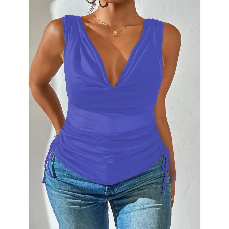 Футболка-майка Yufeng с коротким топом и высокой талией, без рукавов и V-образным вырезом XXL синий
Футболка-майка Yufeng с коротким топом и высокой талией, без рукавов и V-образным вырезом XXL синий