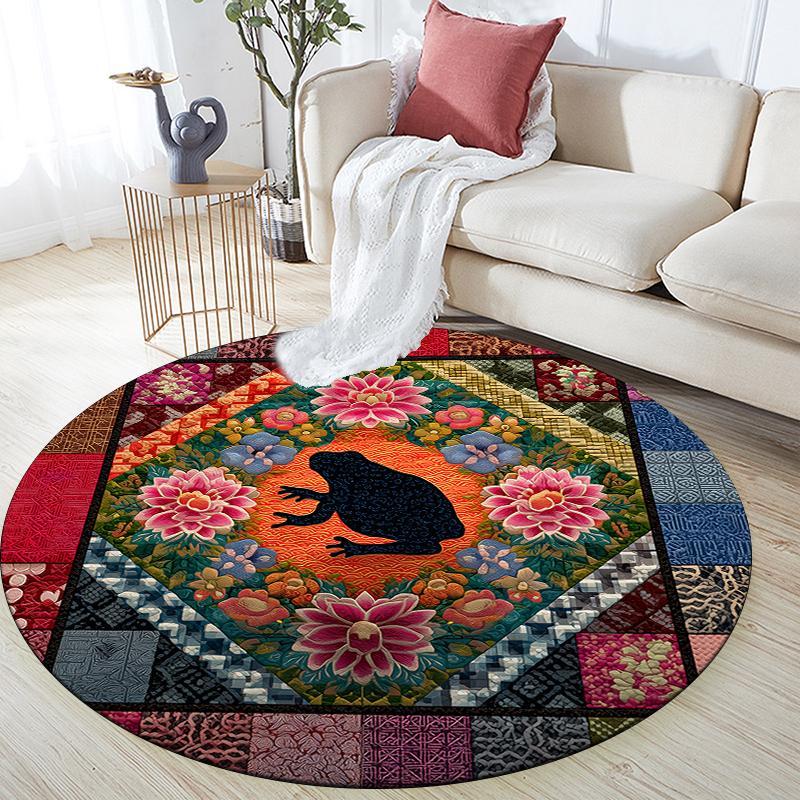 Frog pattern round rug,Carpet Rug for Living Room Bedroom Playroom ,Non-slip Floor Mat,Holiday Gifts and Birthday Gifts. 80cmx80cm
Frog pattern round rug,Carpet Rug for Living Room Bedroom Playroom ,Non-slip Floor Mat,Holiday Gifts and Birthday Gifts. 80cmx80cm