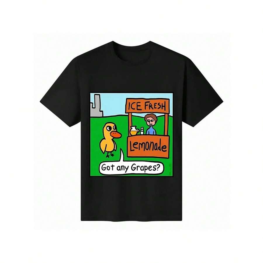 Funny Duck Lemonade & Grapes Design T-Shirt for Gifts 5XL різнокольоровий
Funny Duck Lemonade & Grapes Design T-Shirt for Gifts 5XL різнокольоровий
