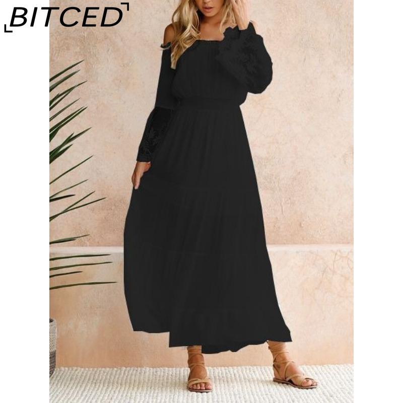 BITCED Women s Dress One-shoulder Lace-panelled Dress XL чорний
BITCED Women s Dress One-shoulder Lace-panelled Dress XL чорний