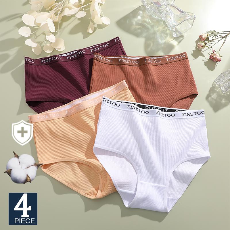 FINETOO 4Pcs/Set Cotton Women Panties Lady Plus Size Underwear High Waist Briefs Breathable Solid Color Female Lingerie Shorts S&Set
FINETOO 4Pcs/Set Cotton Women Panties Lady Plus Size Underwear High Waist Briefs Breathable Solid Color Female Lingerie Shorts S&Set