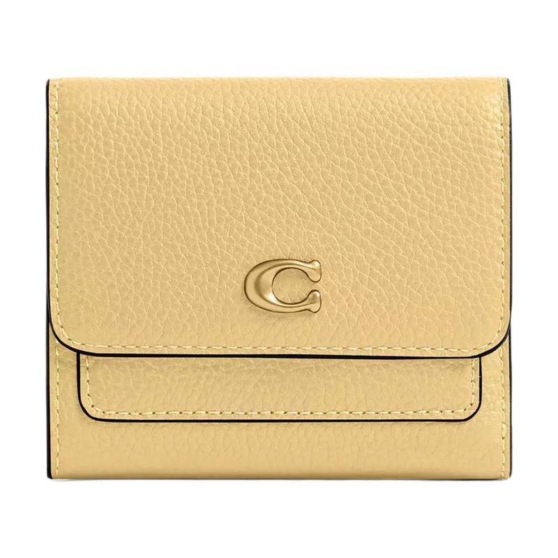 COACH Mila 11 Tri-Fold Polished Pebble Leather Wallet Small Women s Vanilla vanilla yellow жовтий
COACH Mila 11 Tri-Fold Polished Pebble Leather Wallet Small Women s Vanilla vanilla yellow жовтий