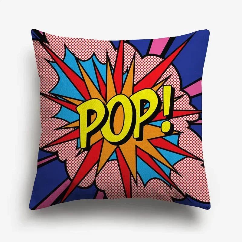 Американські POP ART Наволочки BANG WOW BOOM POW Наволочка для Подушки Декоративна для Дому Лляна Наволочка для Дивана ДиванаB, 66x66cm
Американські POP ART Наволочки BANG WOW BOOM POW Наволочка для Подушки Декоративна для Дому Лляна Наволочка для Дивана ДиванаB, 66x66cm
