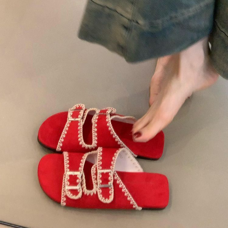 Retro niche beach flat-bottomed open-toed cool slippers women s French casual outerwear fashion one-word slippers 40 красный
Retro niche beach flat-bottomed open-toed cool slippers women s French casual outerwear fashion one-word slippers 40 красный