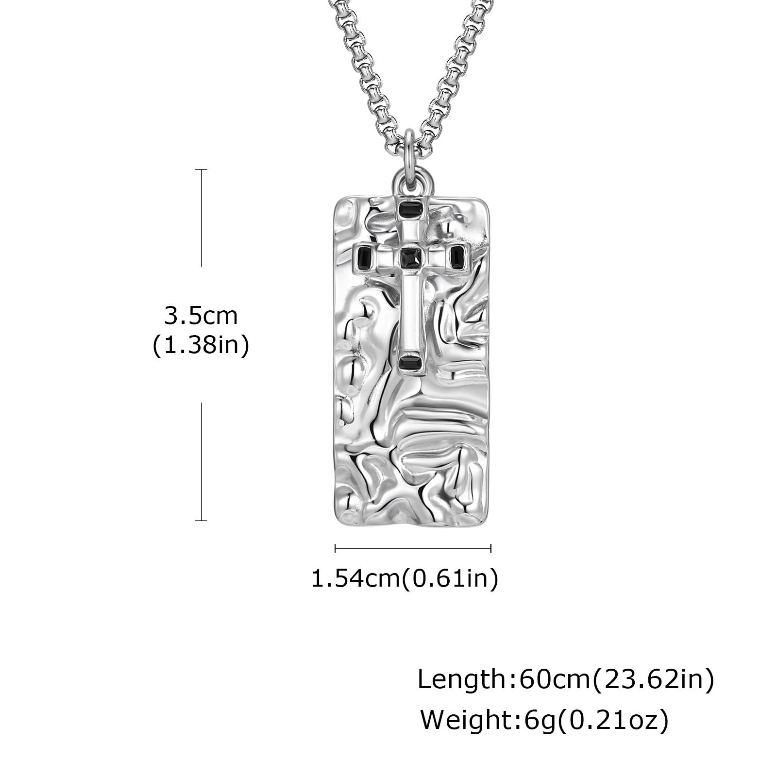 Vintage Chic Stainless Steel Textured Rectangle Heart Shaped Pendant Cross Necklace for Men Punk Fashion Jewelry Gift
Vintage Chic Stainless Steel Textured Rectangle Heart Shaped Pendant Cross Necklace for Men Punk Fashion Jewelry Gift