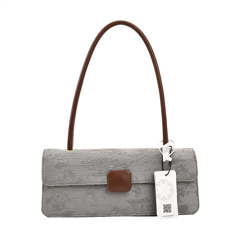 French Style Baguette Shoulder Bag Women Vintage Top Handle Versatile Trendy 2026 Winter Handbag сірий колір
French Style Baguette Shoulder Bag Women Vintage Top Handle Versatile Trendy 2026 Winter Handbag сірий колір