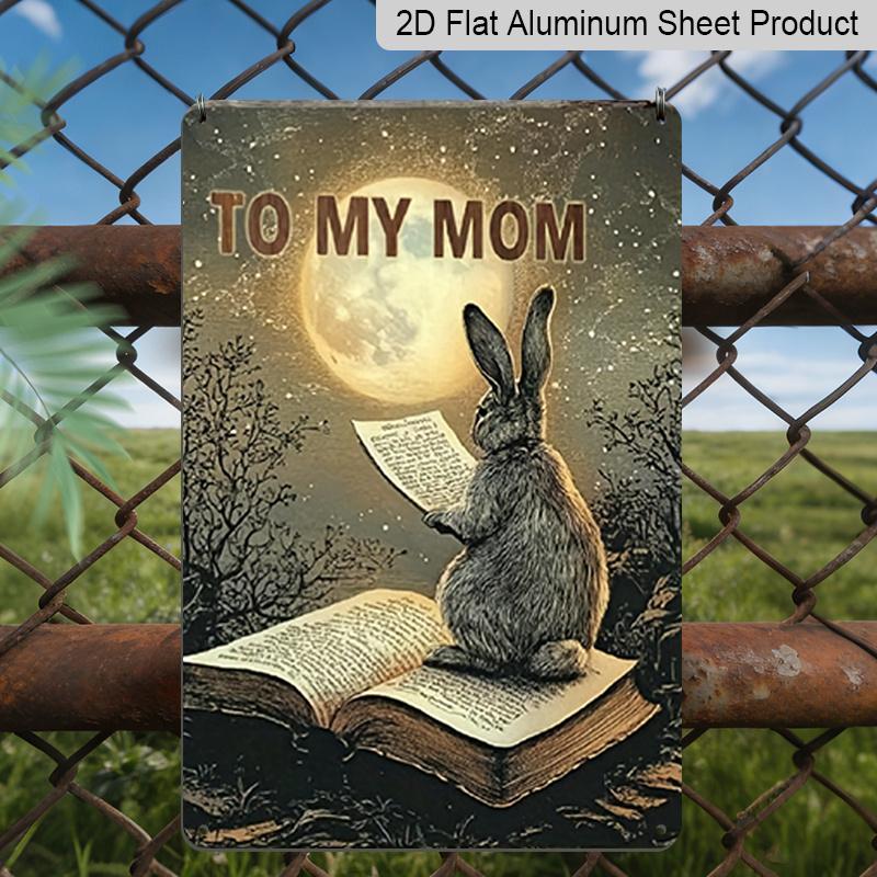 2D Flat Vintage Rabbit Reading Letter Aluminum Sign - to My Mom Heartfelt Design with Moonlit Night Scene - Perfect for Study, Library, Bedroom 20*30cm
2D Flat Vintage Rabbit Reading Letter Aluminum Sign - to My Mom Heartfelt Design with Moonlit Night Scene - Perfect for Study, Library, Bedroom 20*30cm