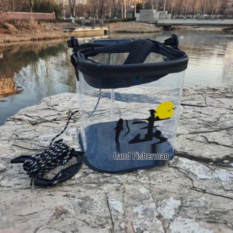 Transparent Portable Outdoor Fishing Bucket with EVA Handle - Thickened Live Fish Keeper and Lure Bucket 20 cm
Transparent Portable Outdoor Fishing Bucket with EVA Handle - Thickened Live Fish Keeper and Lure Bucket 20 cm