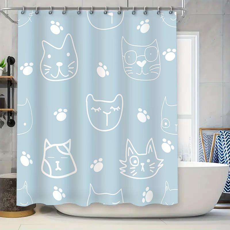 Light Blue Cat Shower Curtain Modern Bathroom Decor For Kids Room Cute Cats Print Waterproof Fabric Shower Curtains W60H190(CM)-1 Pcs
Light Blue Cat Shower Curtain Modern Bathroom Decor For Kids Room Cute Cats Print Waterproof Fabric Shower Curtains W60H190(CM)-1 Pcs