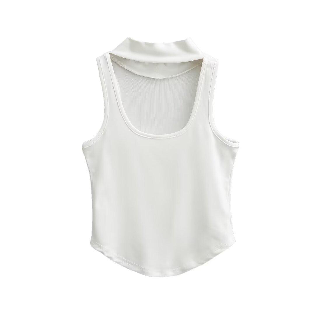 Slim Fit Hot Girl Turtleneck Sleeveless Halter Top Medium білий
Slim Fit Hot Girl Turtleneck Sleeveless Halter Top Medium білий