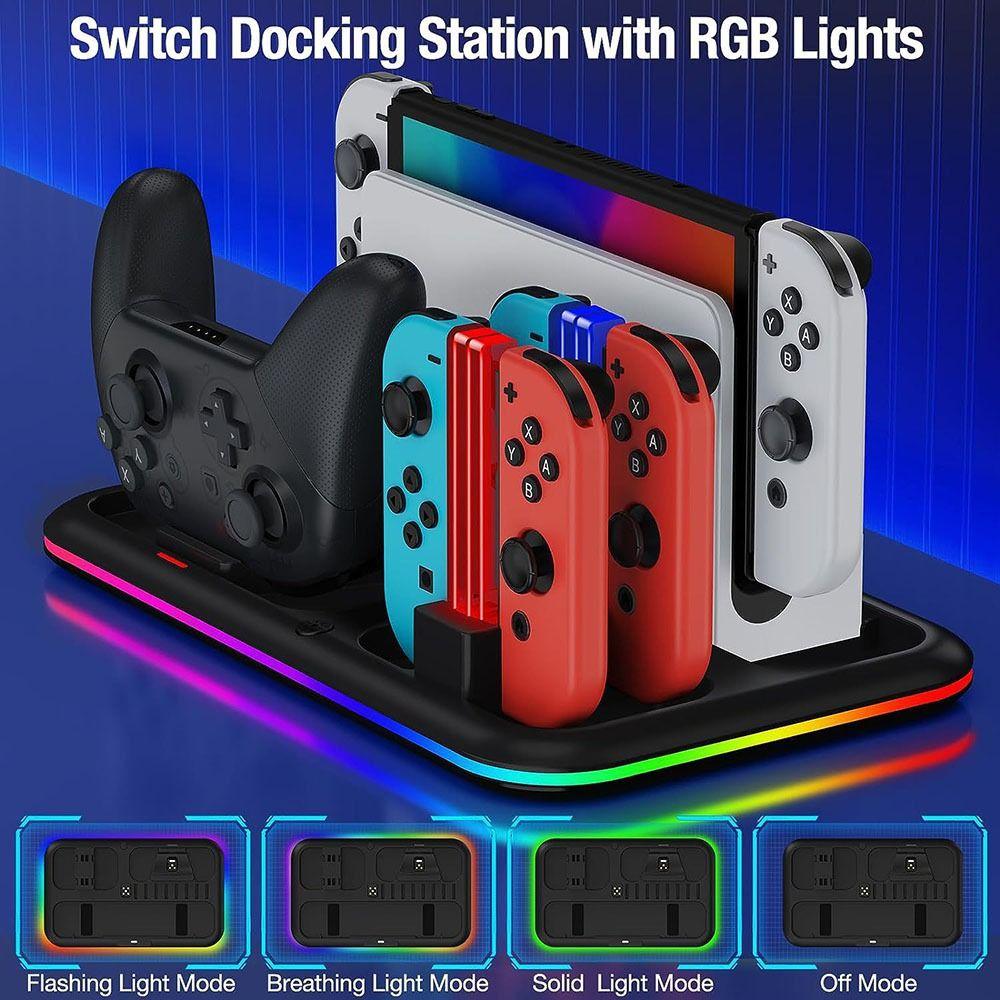 Зарядное устройство с подсветкой RGB для игрового контроллера Быстрая зарядка Зарядная док-станция Контроллер Зарядная подставка
Зарядное устройство с подсветкой RGB для игрового контроллера Быстрая зарядка Зарядная док-станция Контроллер Зарядная подставка