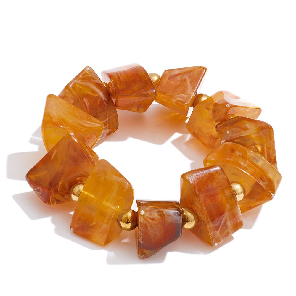 Yhpup 2025 Amber Resin Acrylic Geometric Bead Chain Large Bracelet Bangle for Women Hyperbole Waterproof Handmade Europe Jewelry
Yhpup 2025 Amber Resin Acrylic Geometric Bead Chain Large Bracelet Bangle for Women Hyperbole Waterproof Handmade Europe Jewelry