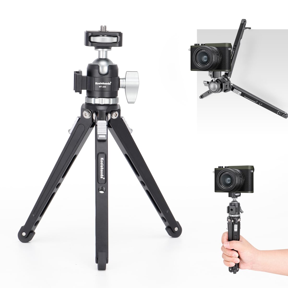 Koolehaoda Mini Aluminum Alloy Tabletop Tripod with Ball Portable Travel Tripod Stand with Screw for Action Load Capacity 5kg Tripod, 360° Head, 1/4
Koolehaoda Mini Aluminum Alloy Tabletop Tripod with Ball Portable Travel Tripod Stand with Screw for Action Load Capacity 5kg Tripod, 360° Head, 1/4