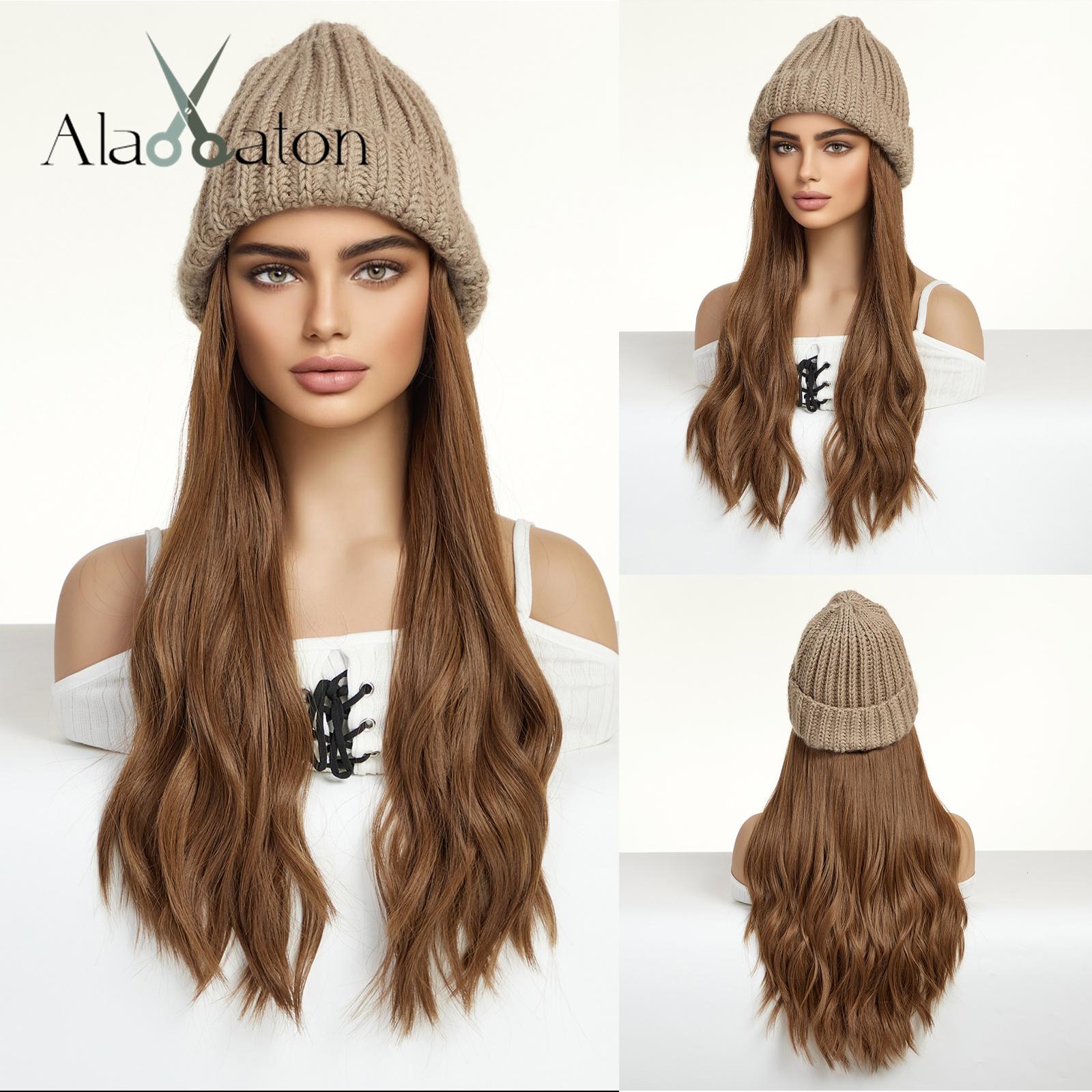 ALAN EATON Hat Wigs Cap with Hair Straight Natural Black Color Connect Winter Knitted Beanie Synthetic Hair Women Daily Party High Temperature
ALAN EATON Hat Wigs Cap with Hair Straight Natural Black Color Connect Winter Knitted Beanie Synthetic Hair Women Daily Party High Temperature