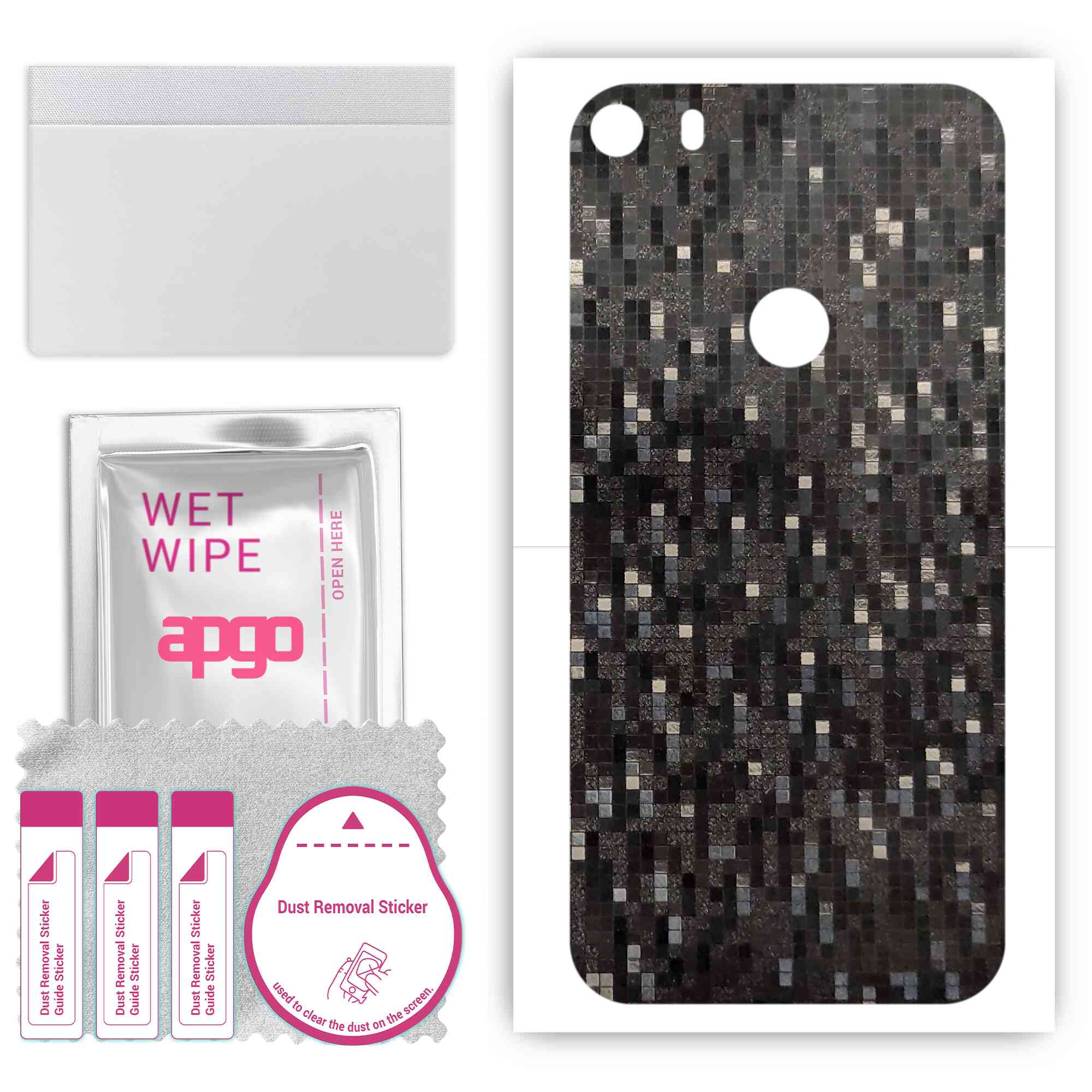 apgo Protective Skin Sticker for the back compatible with Alcatel Idol 5, Wrap Film, Foil, Vinyl - Pattern Carbon Black Pixel
apgo Protective Skin Sticker for the back compatible with Alcatel Idol 5, Wrap Film, Foil, Vinyl - Pattern Carbon Black Pixel
