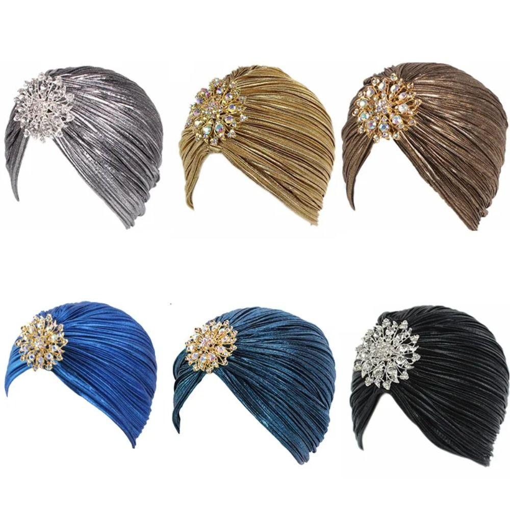 Fashion Chemo Bandana Hijab Soft Velvet Pleated Indian Cap New Diamond Jewel Turban Hats gold
Fashion Chemo Bandana Hijab Soft Velvet Pleated Indian Cap New Diamond Jewel Turban Hats gold