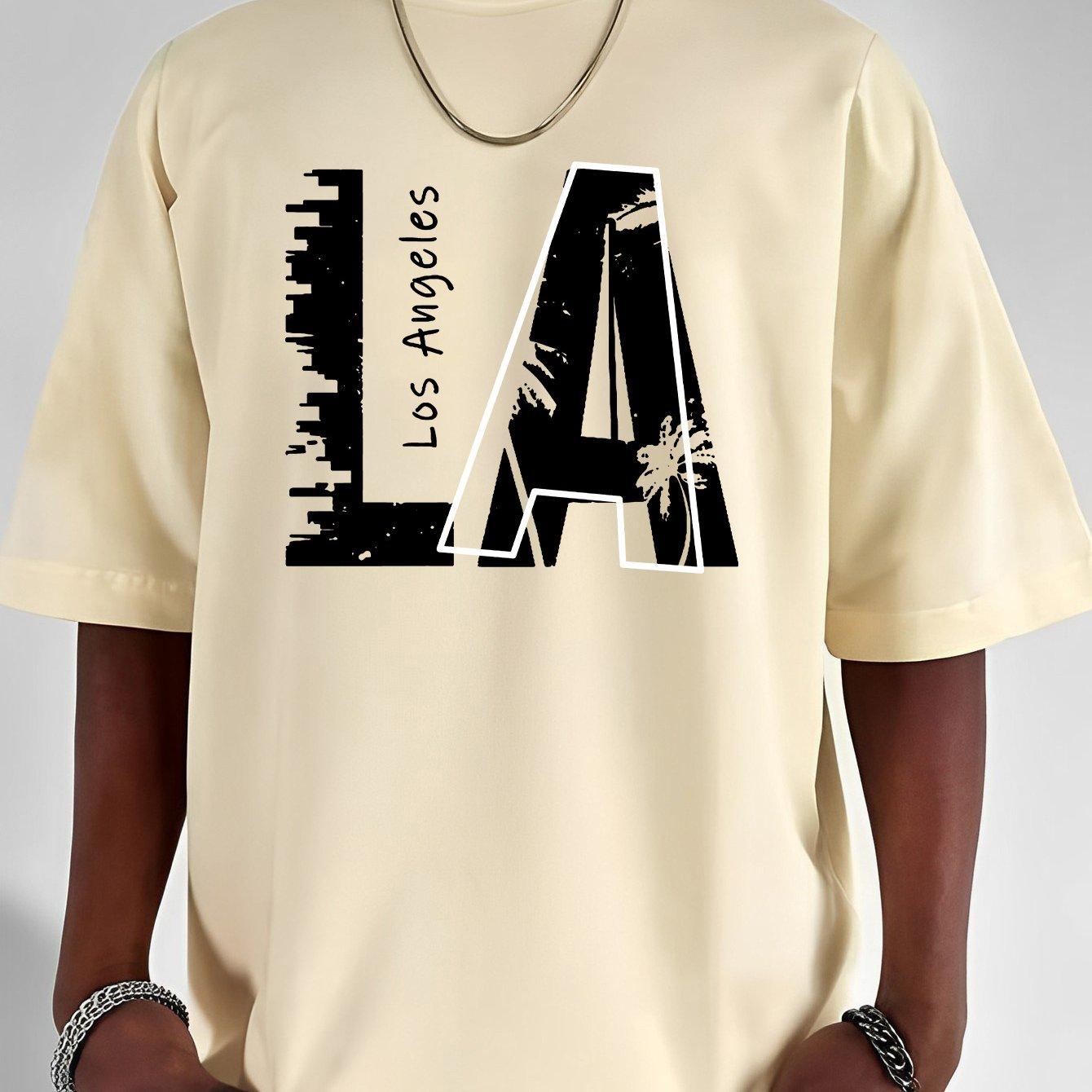 Мужская летняя модная повседневная футболка свободного кроя больших размеров из 100% хлопка с принтом букв Лос-Анджелеса, спортивная, с круглым вырезом и короткими рукавами, мото 3XL
Мужская летняя модная повседневная футболка свободного кроя больших размеров из 100% хлопка с принтом букв Лос-Анджелеса, спортивная, с круглым вырезом и короткими рукавами, мото 3XL