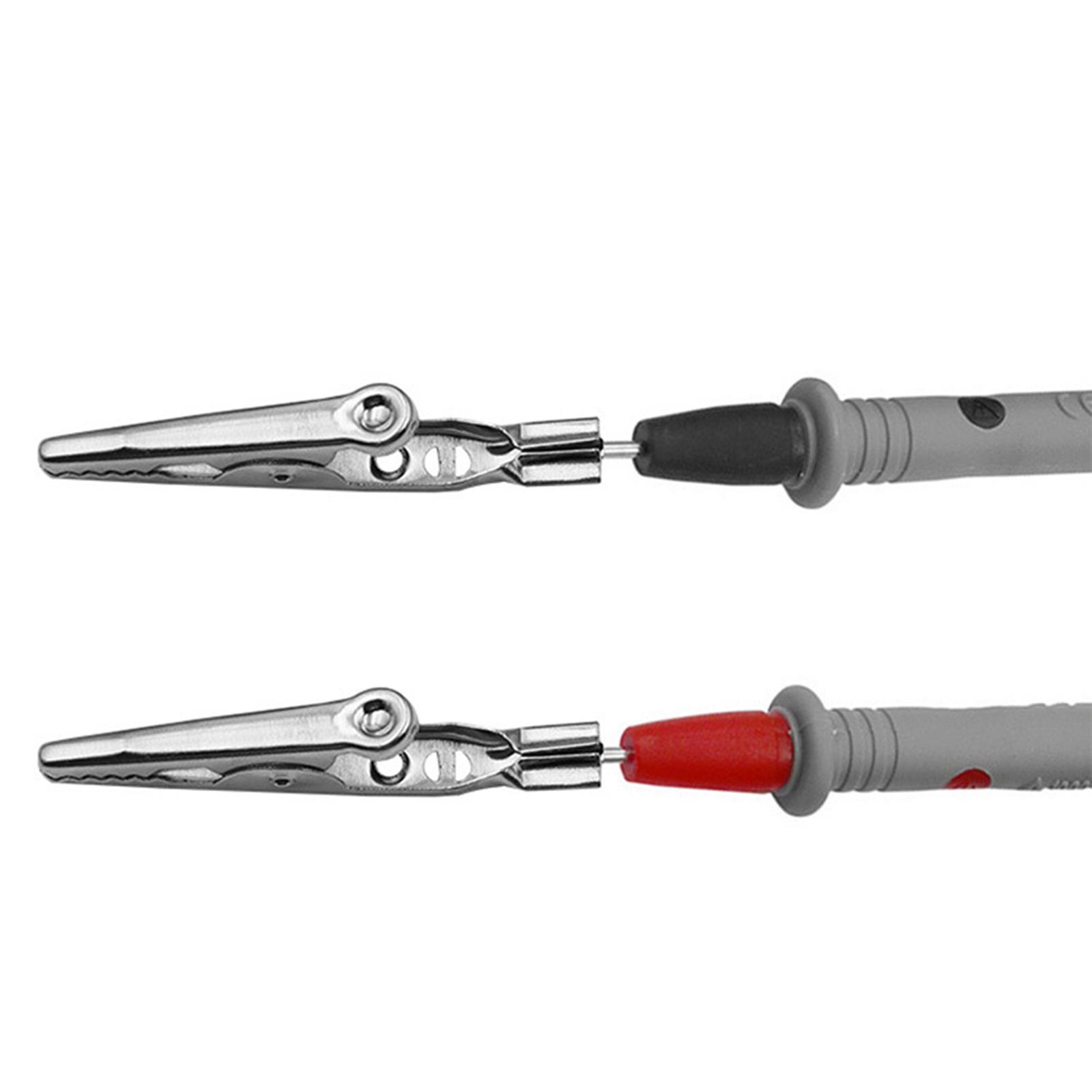 2Pcs Multimeter Push on Alligator Clips Insulated Crocodile Clamps Wire Tips Test Clip for Electrical Testing Enduring
2Pcs Multimeter Push on Alligator Clips Insulated Crocodile Clamps Wire Tips Test Clip for Electrical Testing Enduring