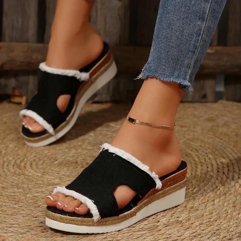 2026 Plus Size Shoes Female Open Toe Women s Slippers Outdoor Casual Slippers Women Round Toe Wedges Platform Women s Sandals 43 чорний
2026 Plus Size Shoes Female Open Toe Women s Slippers Outdoor Casual Slippers Women Round Toe Wedges Platform Women s Sandals 43 чорний