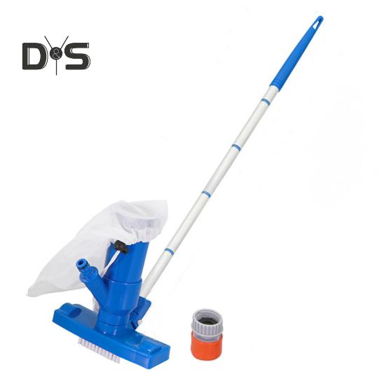 Портативный пылесос для бассейна, подводный очиститель, ручной пылесос для наземного бассейна, прикрепляемый к садовому шлангу US Plug синий