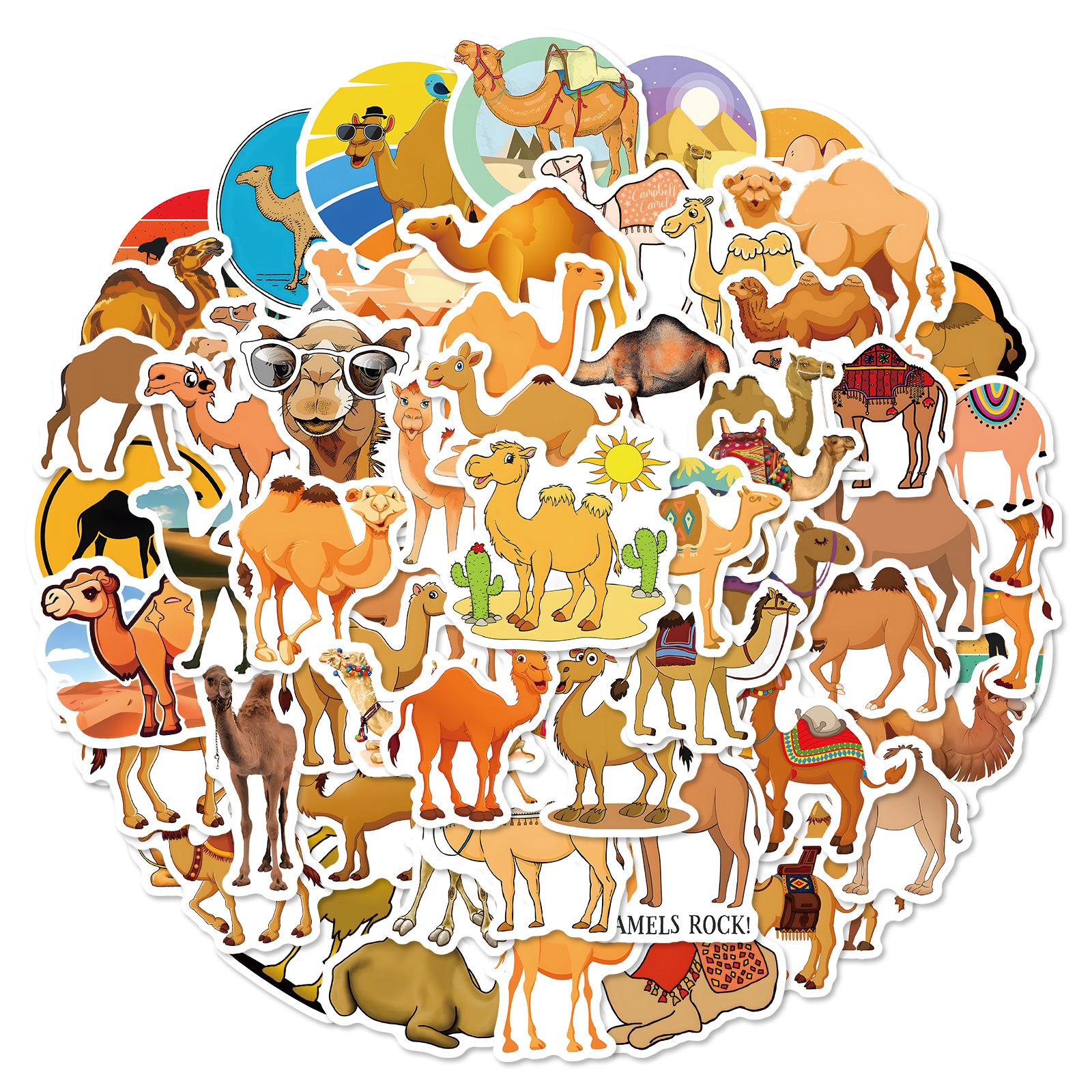 60PCS Cartoon Camel Animal Stickers for Kids - Waterproof DIY Decoration for Skateboards, Luggage & Phones
60PCS Cartoon Camel Animal Stickers for Kids - Waterproof DIY Decoration for Skateboards, Luggage & Phones