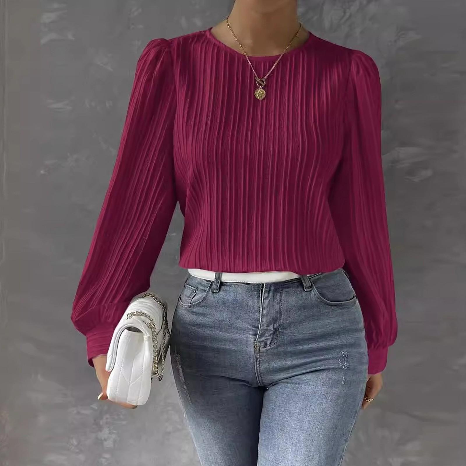 Women s Fashionable Round Neck Long Sleeved Color Loose Shirt Top S
Women s Fashionable Round Neck Long Sleeved Color Loose Shirt Top S