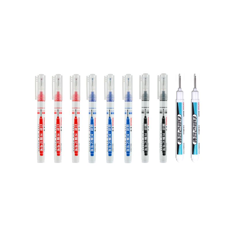 Kit 10pcs Deep Hole Marker Pen 20mm Long Nail Carpenter Pen for wood glass metal
Kit 10pcs Deep Hole Marker Pen 20mm Long Nail Carpenter Pen for wood glass metal