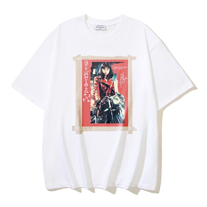 Off-white 2025 Summer New Motorcycle Girl Print Classic Short Sleeved T-shirt for Men and Women Couple T-Shirt S
Off-white 2025 Summer New Motorcycle Girl Print Classic Short Sleeved T-shirt for Men and Women Couple T-Shirt S